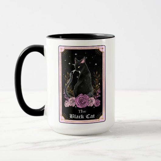 Die Black Cat Tarot Card Rosa Hexe Celestie Tasse (Links)