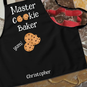Die Black Master Cookie Baker Text Schürze des Kin