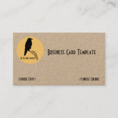 Die Black Raven Bird Business Card Visitenkarte (Vorderseite)