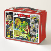Die "Black Terror Lunchbox" der 1950er Jahre Metall Brotdose (Vorderseite)