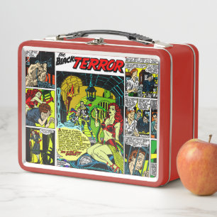 Die "Black Terror Lunchbox" der 1950er Jahre Metall Brotdose