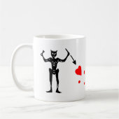 Die Blackbeard authentische Flagge Kaffeetasse (Links)
