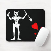 Die Blackbeard authentische Flagge Mousepad (Mit Mouse)