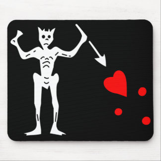 Die Blackbeard authentische Flagge Mousepad