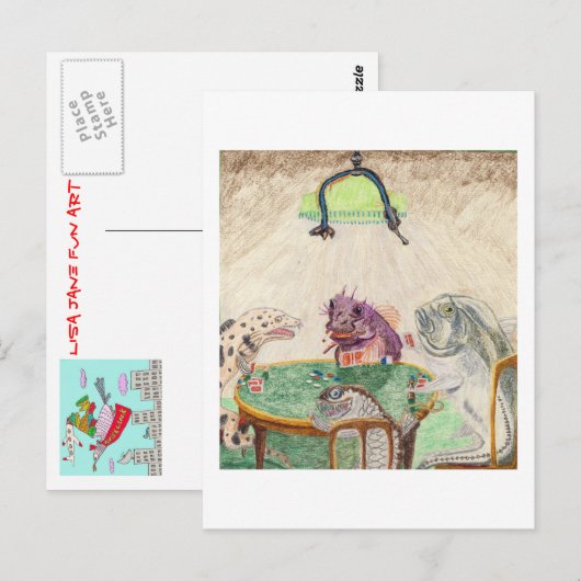 Die Blackjack-Spieler Postkarte (Vorne/Hinten)