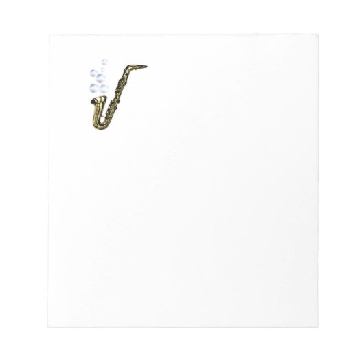 Die Blase Saxophon Notizblock (Vorderseite)
