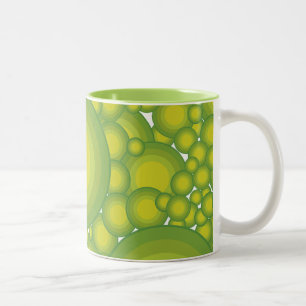 Die Blasen der Grüntöne Zweifarbige Tasse