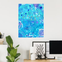 Die Blasenmaschine: Blaue abstrakte Kunst