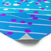 Die Blasenmaschine: Blaue abstrakte Kunst  Poster (Ecke)