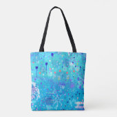 Die Blasenmaschine: Blaue abstrakte Kunst  Tasche (Rückseite)