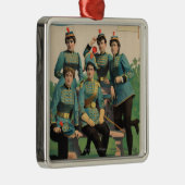 Die Blaskapelle "einer Milch-Flagge-" Frau Silbernes Ornament (Rechts)