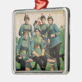 Die Blaskapelle "einer Milch-Flagge-" Frau Silbernes Ornament (Links)