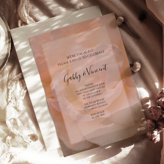 Die blass rosa rosa Blütenoptik-Party Einladung