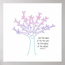 Die Blätter des Baumplakats