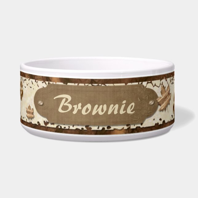 Die Blätter sind braun Napf (Vorderseite)