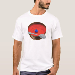 Die Blaubeere in einer Schüssel Tomate-Suppe - T-Shirt