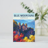 Die Blaue Berge Australien Postkarte (Stehend Vorderseite)
