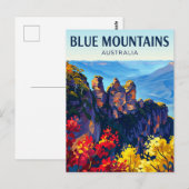 Die Blaue Berge Australien Postkarte (Vorne/Hinten)