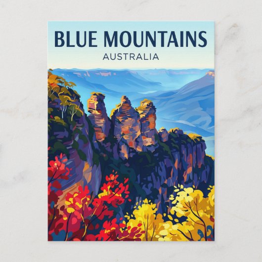 Die Blaue Berge Australien Postkarte (Vorderseite)