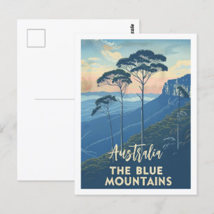 Die Blaue Berge Australien Vintage Reiseziel Postkarte