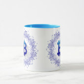 Die blaue Bitcoin-Tasse Tasse (Zentrum)