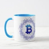 Die blaue Bitcoin-Tasse Tasse (Links)