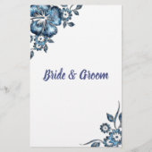 Die blaue Blume der Dress Brautparty Game Card gez Flyer (Hinten)