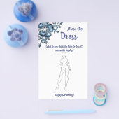 Die blaue Blume der Dress Brautparty Game Card gez Flyer (Einzeln)