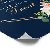 Die blaue Blütenblüte Liebe ist ein süßer Favorit Poster (Ecke)