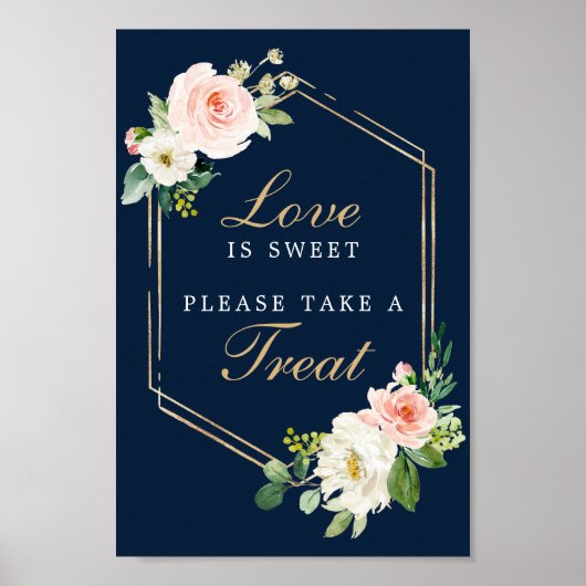 Die blaue Blütenblüte Liebe ist ein süßer Favorit Poster (Vorne)