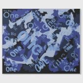 Die blaue Camouflage, das große Papier, das die Wr Geschenkpapier (Flach)