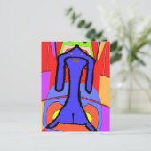 Die Blaue Dackel, der Kubismus Abstrakt Print Postkarte (Stehend Vorderseite)