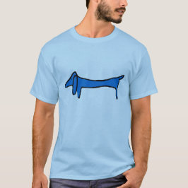 Die blaue Dackel T-Shirt