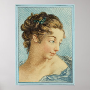 Die blaue Dame durch Louis-Marin Mütze Poster