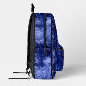 Die blaue Diskothek spiegelt das Muster des Glitze Bedruckter Rucksack (Links)