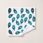 Die blaue Eule Badhandtuch Set (Waschlappen)