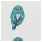 Die blaue Eule Stoff (Nahaufnahme)