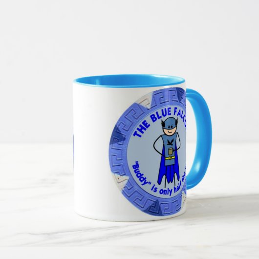 Die blaue Falke-Tasse Tasse (VorderseiteRechts)