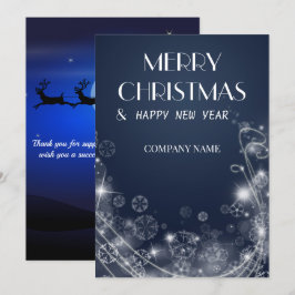 Die blaue Farbe der Schneeflocken und des Weihnach Feiertagskarte