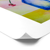 Die blaue Flasche - ein Plakat (Ecke)