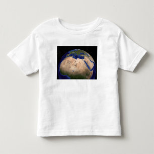 Die blaue folgende Generations-Marmorierungerde 3 Kleinkind T-shirt
