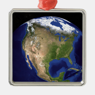 Die blaue folgende Generations-Marmorierungerde 4 Silbernes Ornament