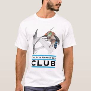 Die blaue gebundene Biene T-Shirt