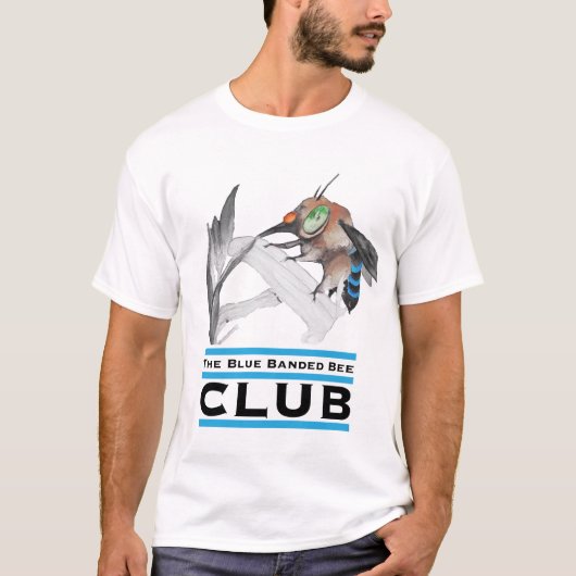 Die blaue gebundene Biene T-Shirt (Vorderseite)