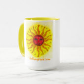 Die blaue Gitarrist"Sundial-" Kaffee-Tasse Tasse (Vorderseite Links)