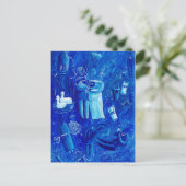 Die blaue Hochzeit Postkarte (Stehend Vorderseite)