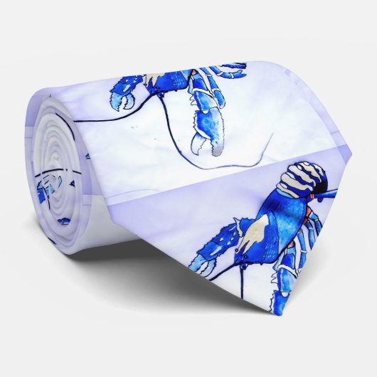 Die blaue Hummer-Krawatte - Abnutzung eine in 2 Krawatte (Gerollt)