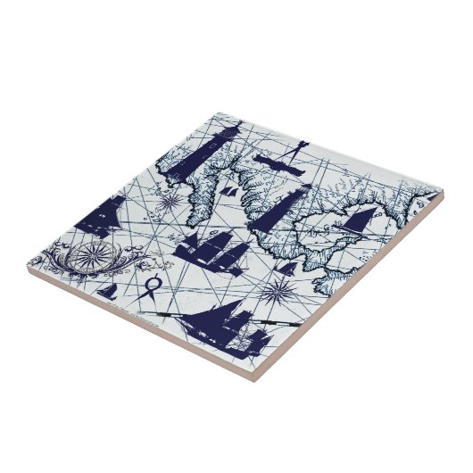 die blaue Karte 2 der tony fernandess Fliese (Seite)