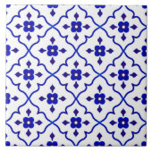 Die blaue Keramik im italienischen Stil. Fliese (Vorderseite)