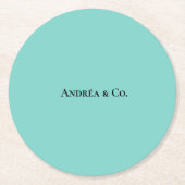 Die blaue Kiste Runder Pappuntersetzer (Vorderseite)